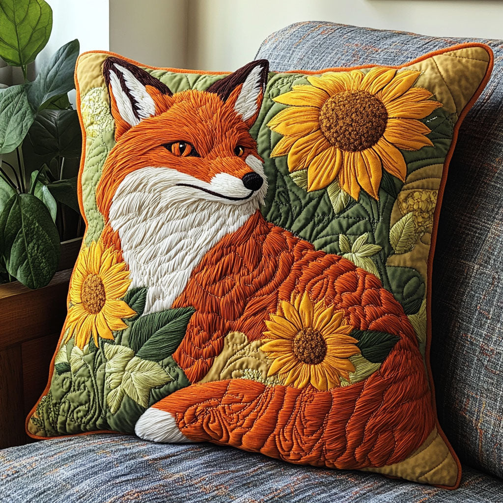 Fox Sunflower CW1007022CL Quilt Pillow Case-tidenox