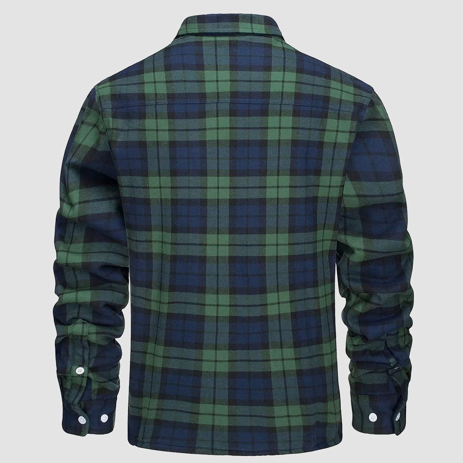Men's Flannel Shirt Jacket - Fleece Lined Cotton Winter Coat-tidenox