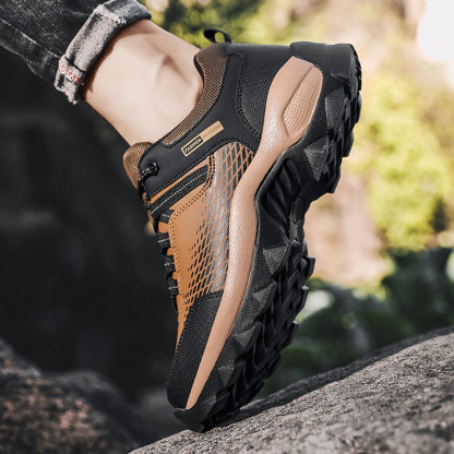 (⏰Limited Time Sale 70% OFF) Men's Wear Resistant Non-slip Anti-skid Anti-puncture Hiking Shoes -tidenox