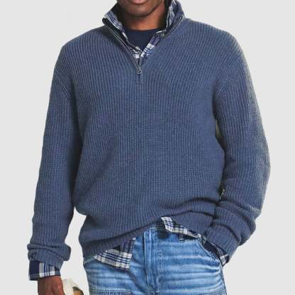 Men's Business Casual Zipper Sweatshirt-tidenox