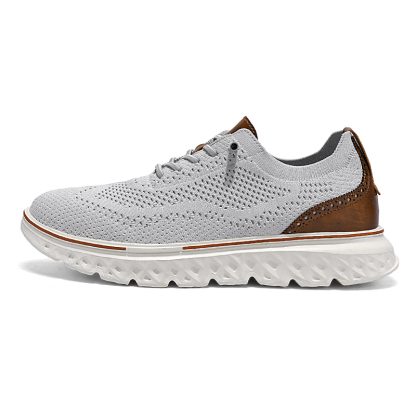 ⏰LAST DAY - 50% OFF🛒Men's Hands Free Slip On Oxford Shoes – Ultra Comfortable knitted fabric shoes, Lightweight Casual Walking Sneakers, Comfortable Dress Shoes, Mesh Urban Shoes for Business & Daily Wear-tidenox