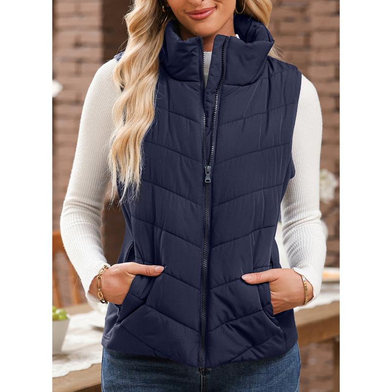 ✨️Cozy Without Bulk: Puffer Vest Women Sleeveless Zip Up Outerwear-tidenox