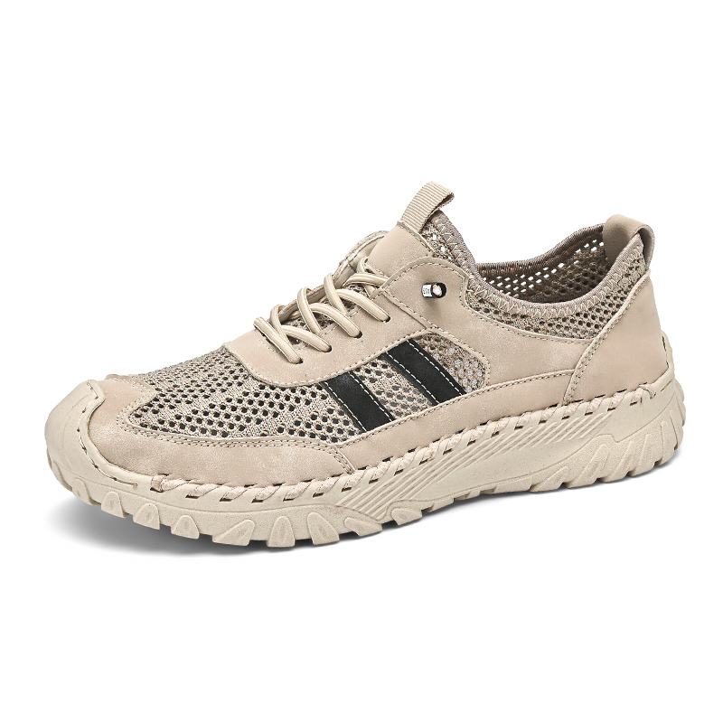 ⏰Limited Time 50% OFF🛒  Men’s Slip-On Orthopedic Leather Hiking Shoes – Breathable Mesh, Durable Rubber Sole, Lightweight & Supportive-tidenox