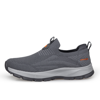 ⏰LAST DAY - 50% OFF🛒 Men's Orthopedic Slip-On Knit Sneakers  – Breathable Mesh Comfort Walking Shoes, Lightweight & Supportive, Easy On/Off Casual Shoes for All-Day Pain Relief-tidenox