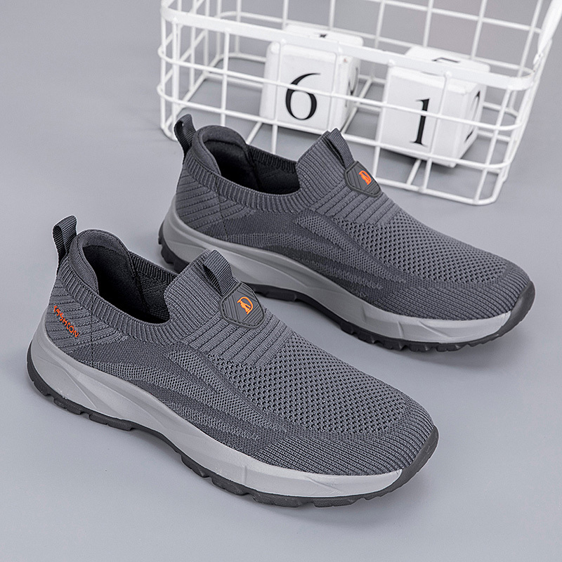 ⏰LAST DAY - 50% OFF🛒 Men's Orthopedic Slip-On Knit Sneakers  – Breathable Mesh Comfort Walking Shoes, Lightweight & Supportive, Easy On/Off Casual Shoes for All-Day Pain Relief-tidenox