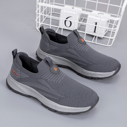 ⏰LAST DAY - 50% OFF🛒 Men's Orthopedic Slip-On Knit Sneakers  – Breathable Mesh Comfort Walking Shoes, Lightweight & Supportive, Easy On/Off Casual Shoes for All-Day Pain Relief-tidenox