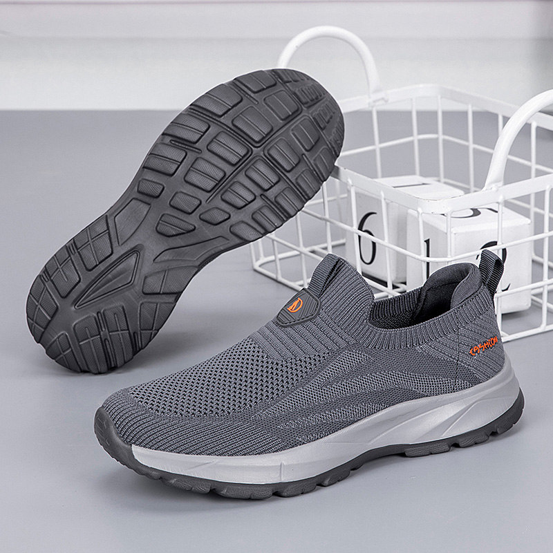 ⏰LAST DAY - 50% OFF🛒 Men's Orthopedic Slip-On Knit Sneakers  – Breathable Mesh Comfort Walking Shoes, Lightweight & Supportive, Easy On/Off Casual Shoes for All-Day Pain Relief-tidenox