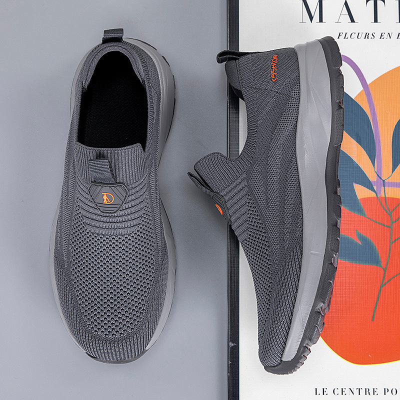 ⏰LAST DAY - 50% OFF🛒 Men's Orthopedic Slip-On Knit Sneakers  – Breathable Mesh Comfort Walking Shoes, Lightweight & Supportive, Easy On/Off Casual Shoes for All-Day Pain Relief-tidenox