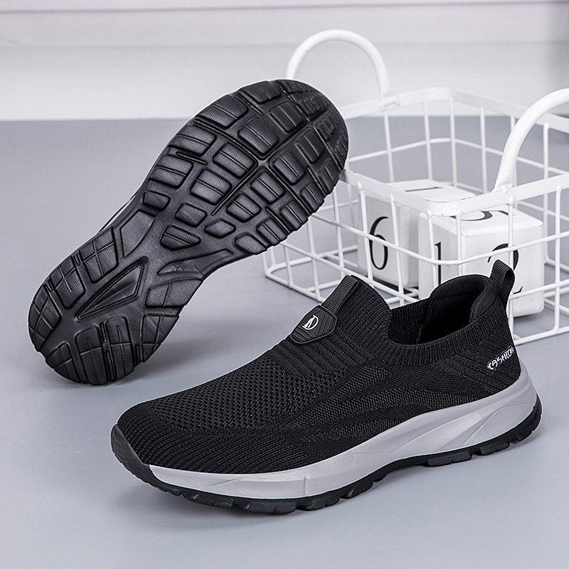 ⏰LAST DAY - 50% OFF🛒 Men's Orthopedic Slip-On Knit Sneakers  – Breathable Mesh Comfort Walking Shoes, Lightweight & Supportive, Easy On/Off Casual Shoes for All-Day Pain Relief-tidenox