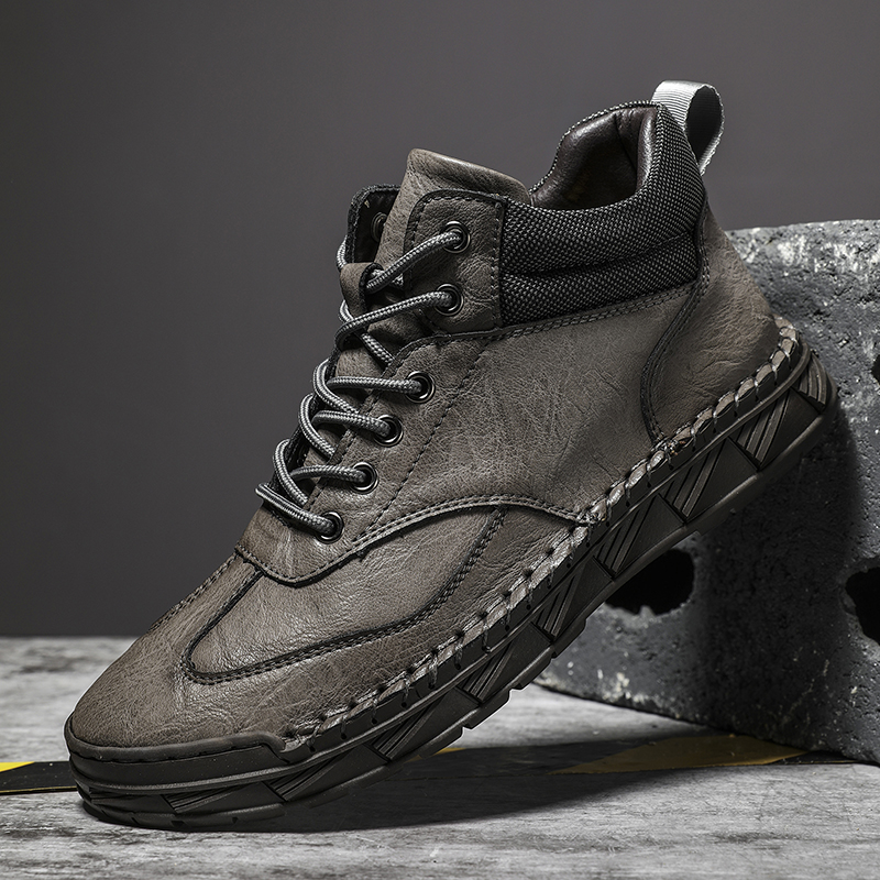 ⏰LAST DAY-70% OFF🛒Men’s Outdoor Leather Boots – -, Arch Support, Lightweight and Non-Slip for Walking & Driving-tidenox