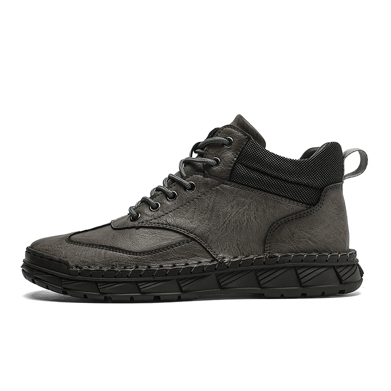 ⏰LAST DAY-70% OFF🛒Men’s Outdoor Leather Boots – -, Arch Support, Lightweight and Non-Slip for Walking & Driving-tidenox