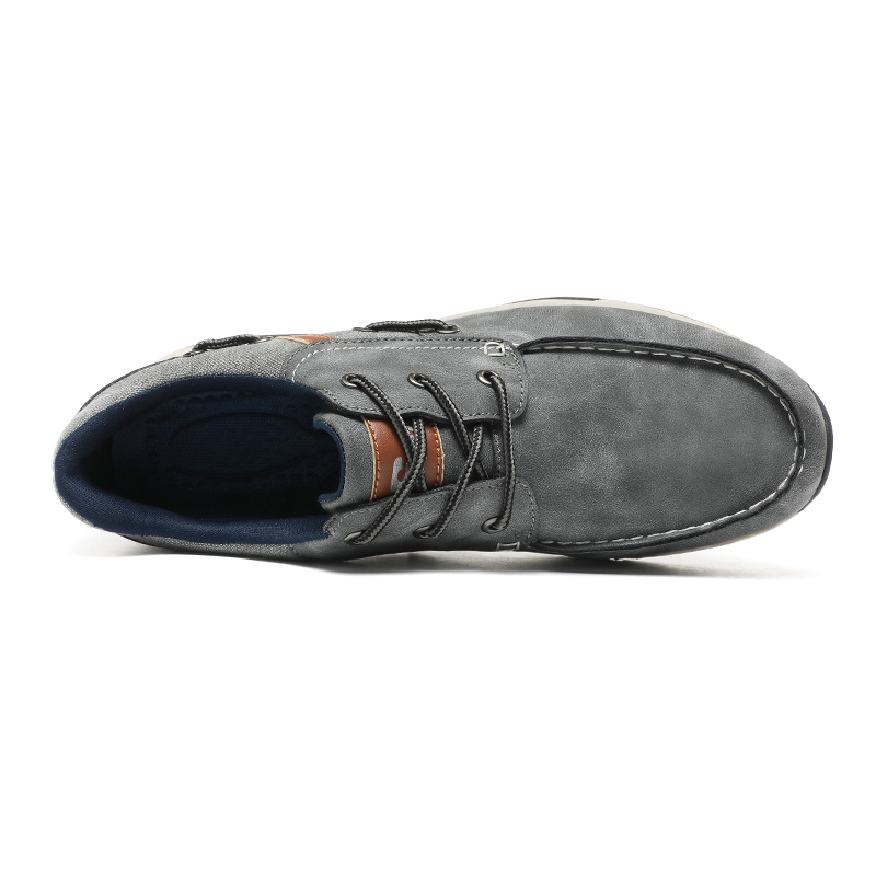 ⏰Limited Time 60% OFF🛒 Men's Comfortable Lace-Up Walking Shoes – Washed Denim-Style Leather With Arch Support, Heel Pain Relief & All-Day Comfort for Casual Daily Wear-tidenox