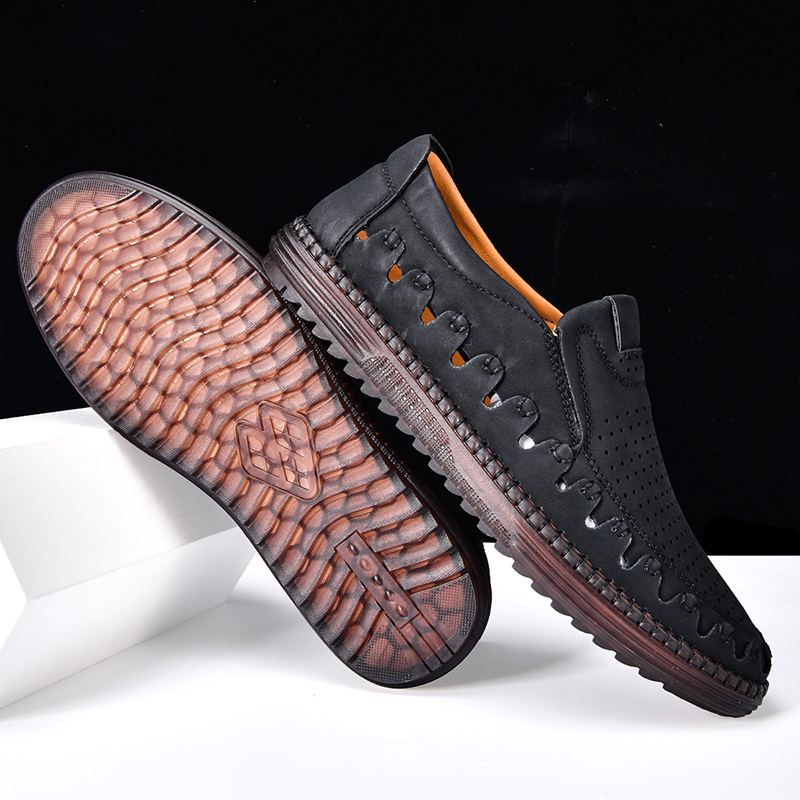 ⏰LAST DAY – 60% OFF🛒 Men's - Orthopedic Leather Loafers – Breathable, Supportive & Lightweight Casual Shoes for Walking, Driving & Everyday Comfort-tidenox