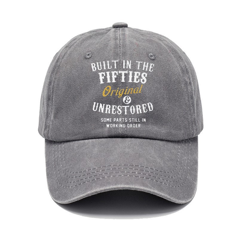 Cross-Border Washing Baseball Cap Printed Retro Old Baseball Cap European And American Dad Cap Men Amazon Baseball Cap