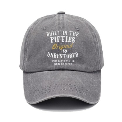 Cross-Border Washing Baseball Cap Printed Retro Old Baseball Cap European And American Dad Cap Men Amazon Baseball Cap