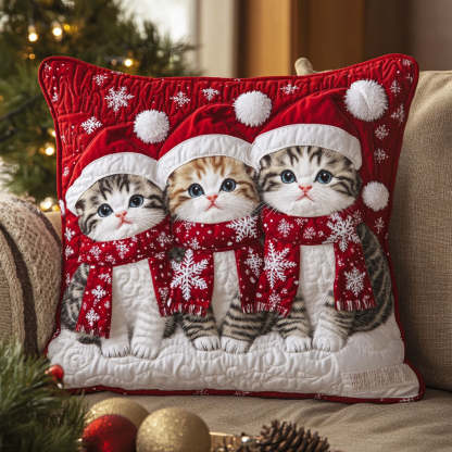 Christmas Cat CW0110052CL Quilt Pillow Case-tidenox