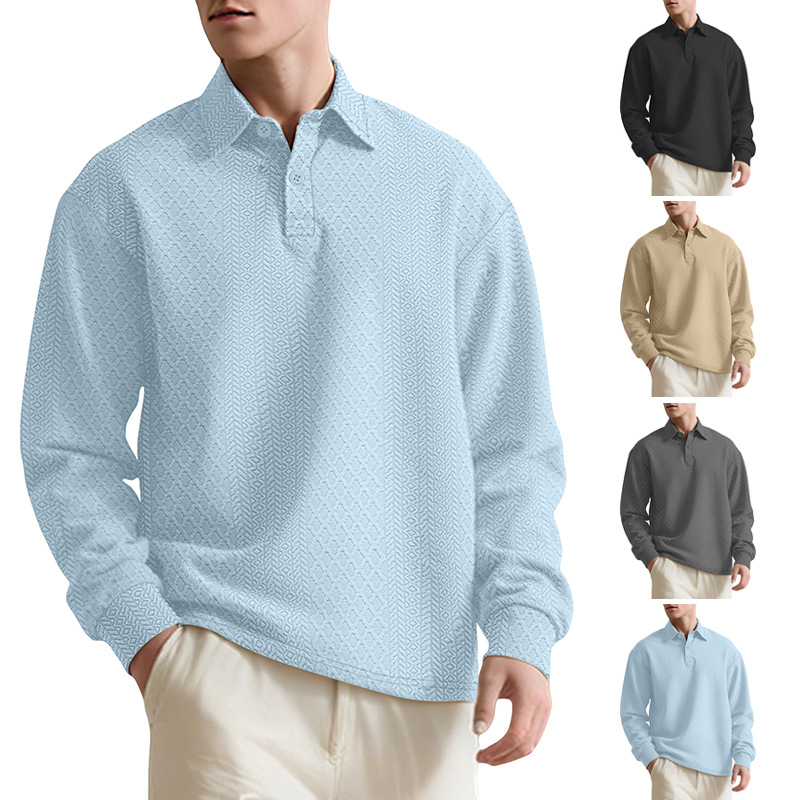 🔥 50% Rabatt: Neues Herren Polo & Sweatshirt in edlem Jacquard-Design-tidenox