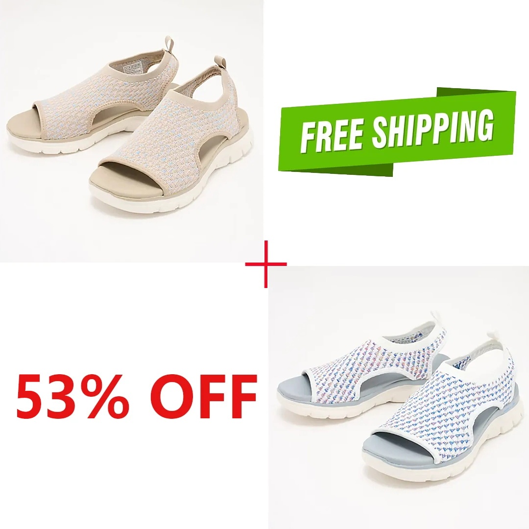 🔥LAST DAY 49% OFF -2025 Premium Elastic Mesh Knitted Orthotic Sandals-tidenox