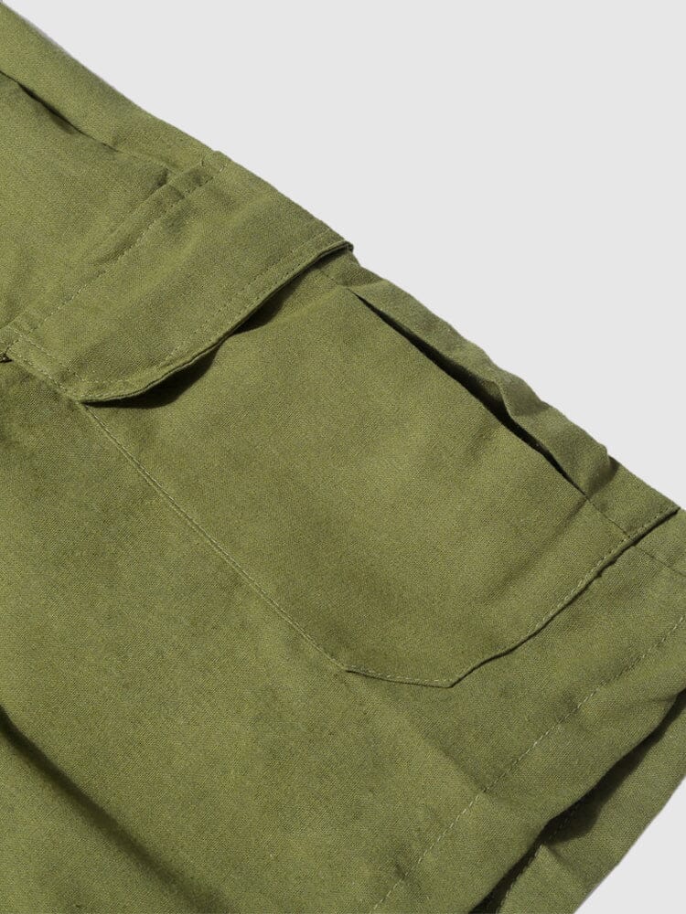 Linen Style Pants With Pockets-tidenox