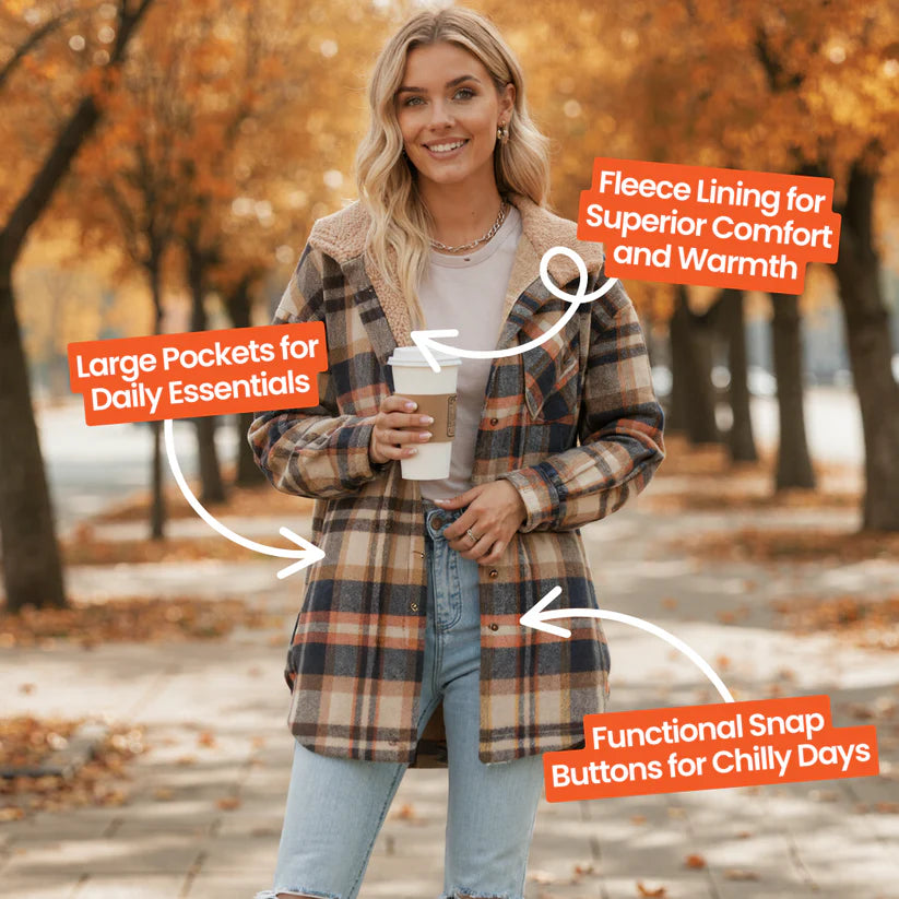 Ceylan Teddy Bear Cozy Flannel Jacket