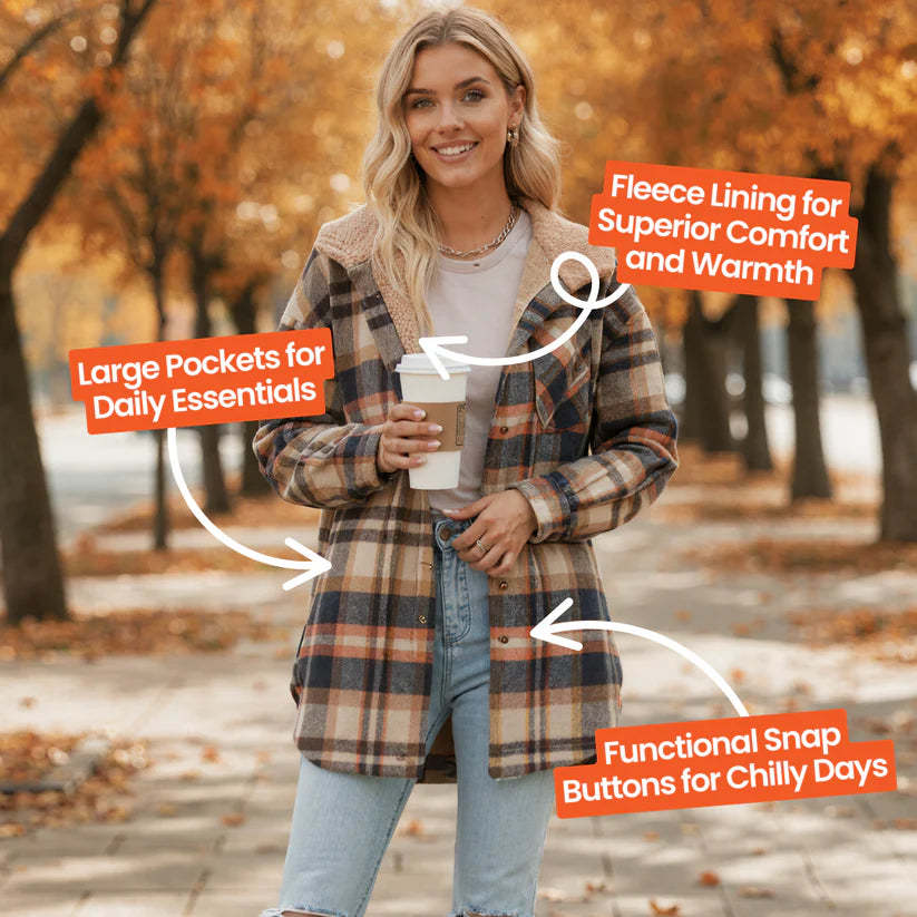 Ceylan Teddy Bear Cozy Flannel Jacket