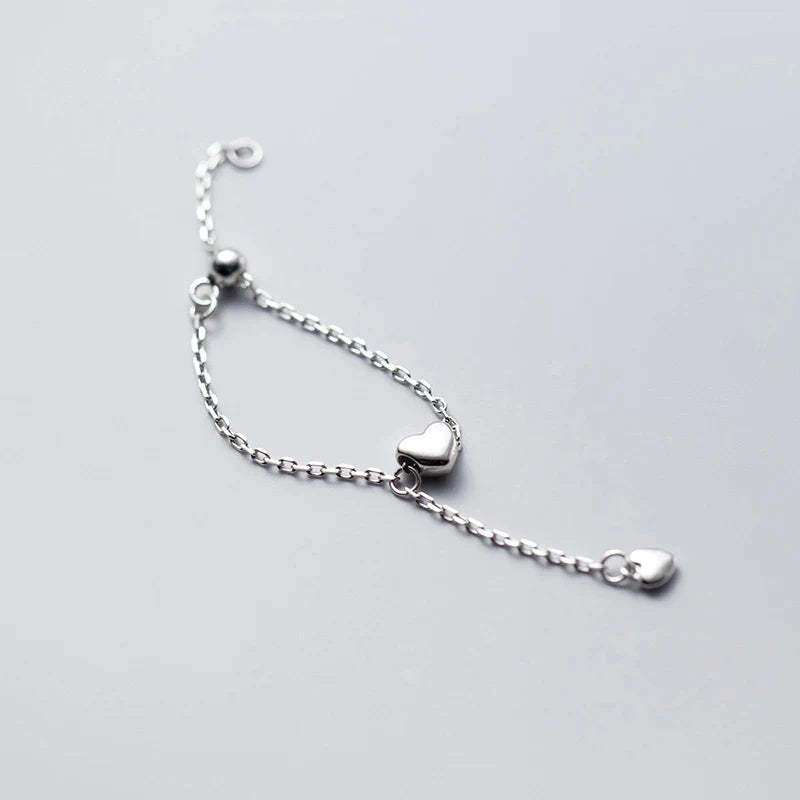 Adjustable Heart Tassel Ring – Whimsical & Romantic-tidenox