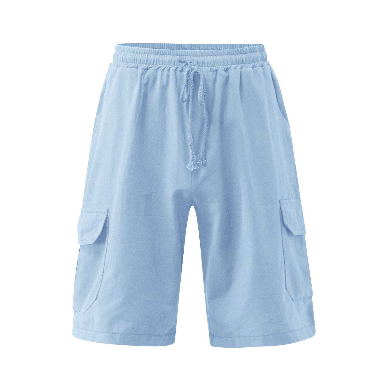 Cotton Shorts with Pockets-tidenox