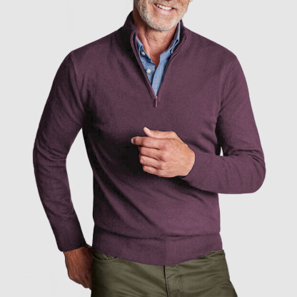 Men's New Cashmere Collar Pullover Shirt-tidenox