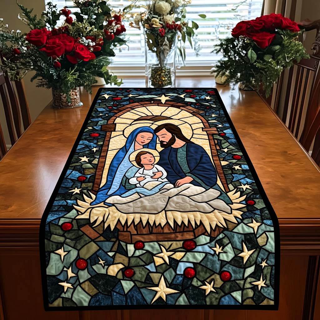 Nativity Quilted Table Runner NCU0VT47-tidenox