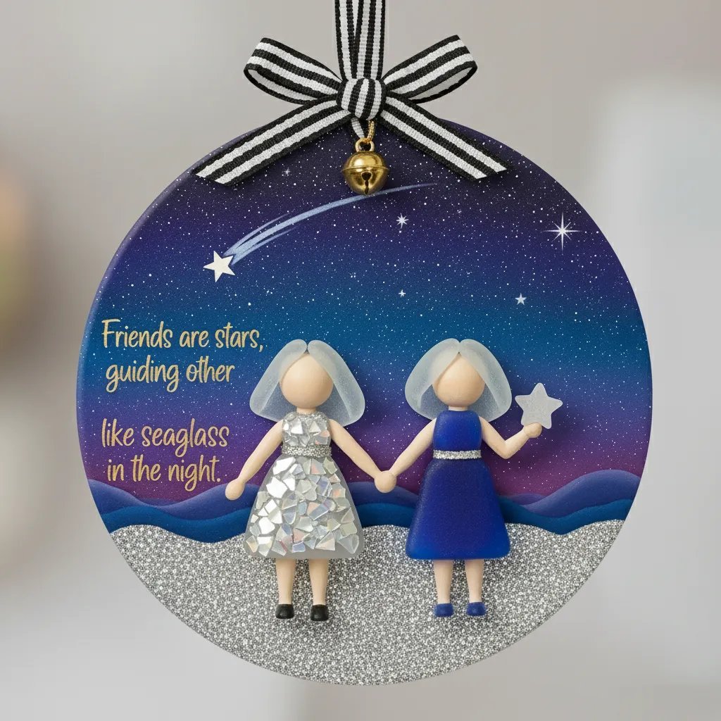 🌊Emotional Sea Glass Christmas Ornament-tidenox