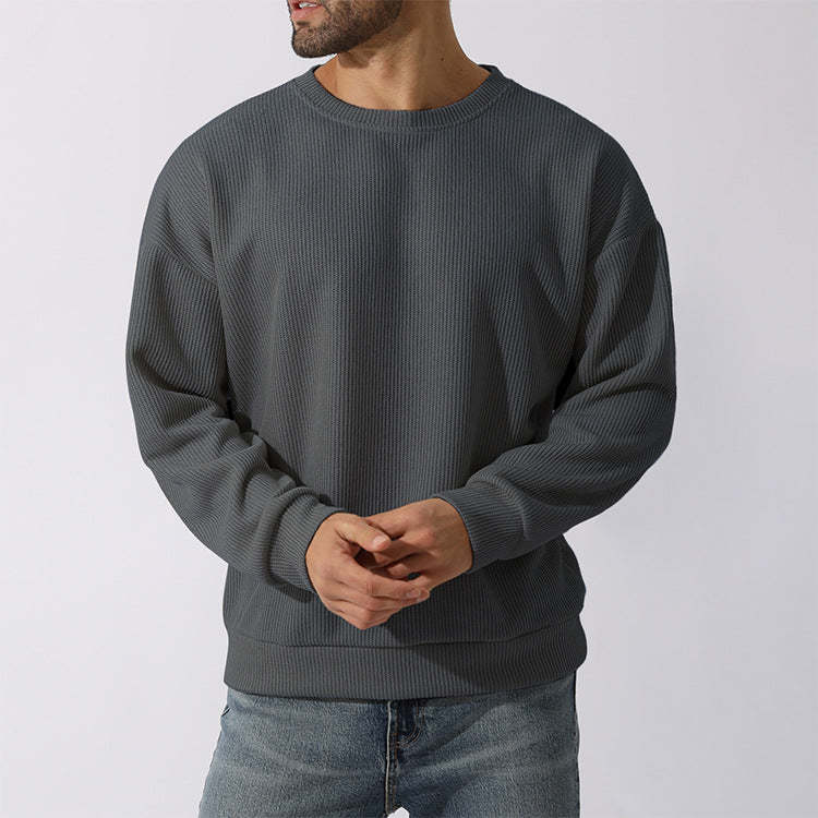 Men's Winter Sweater Loose Round Neck Thickened Sweater-tidenox