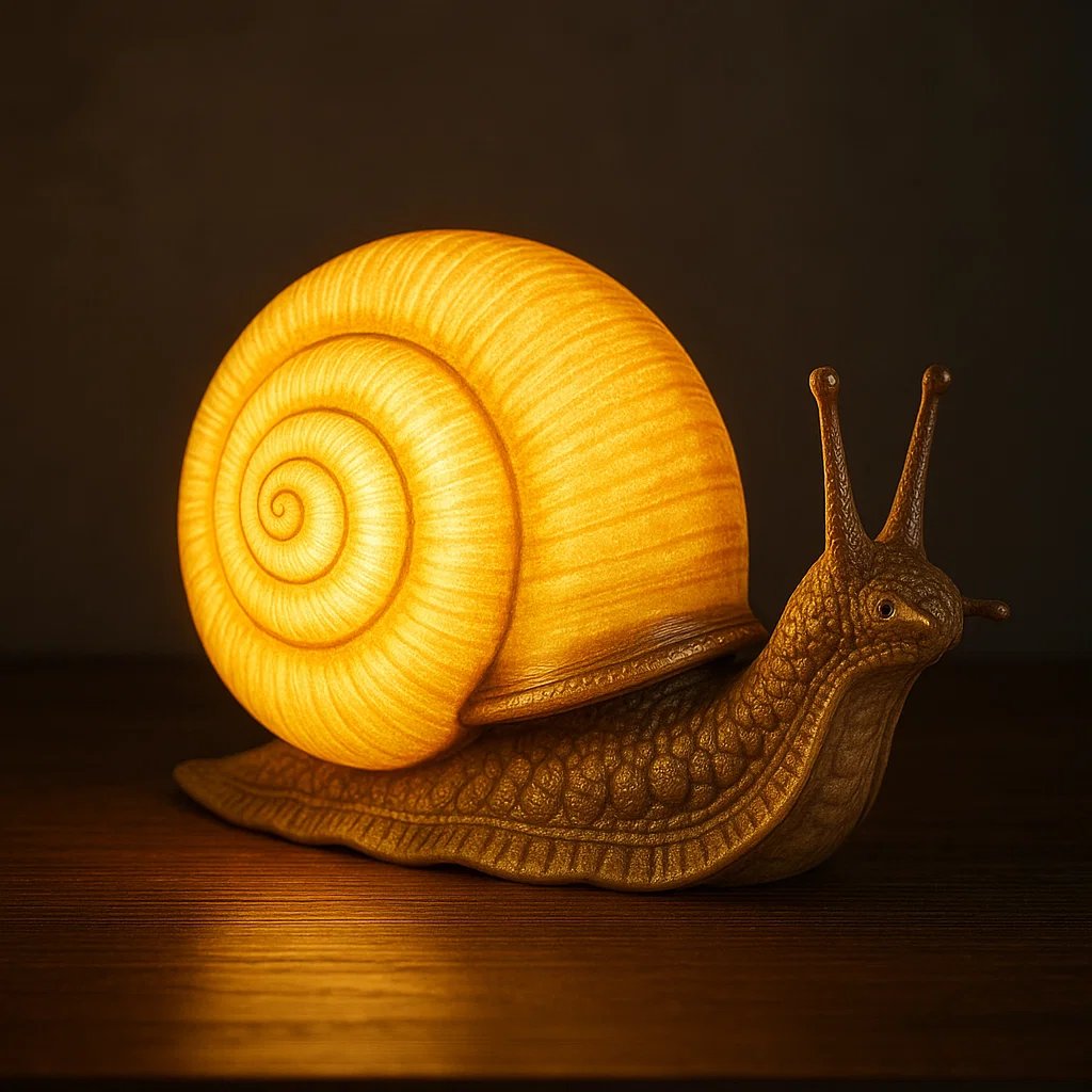 Snail Lamp Night Light Cottagecore Decor-tidenox