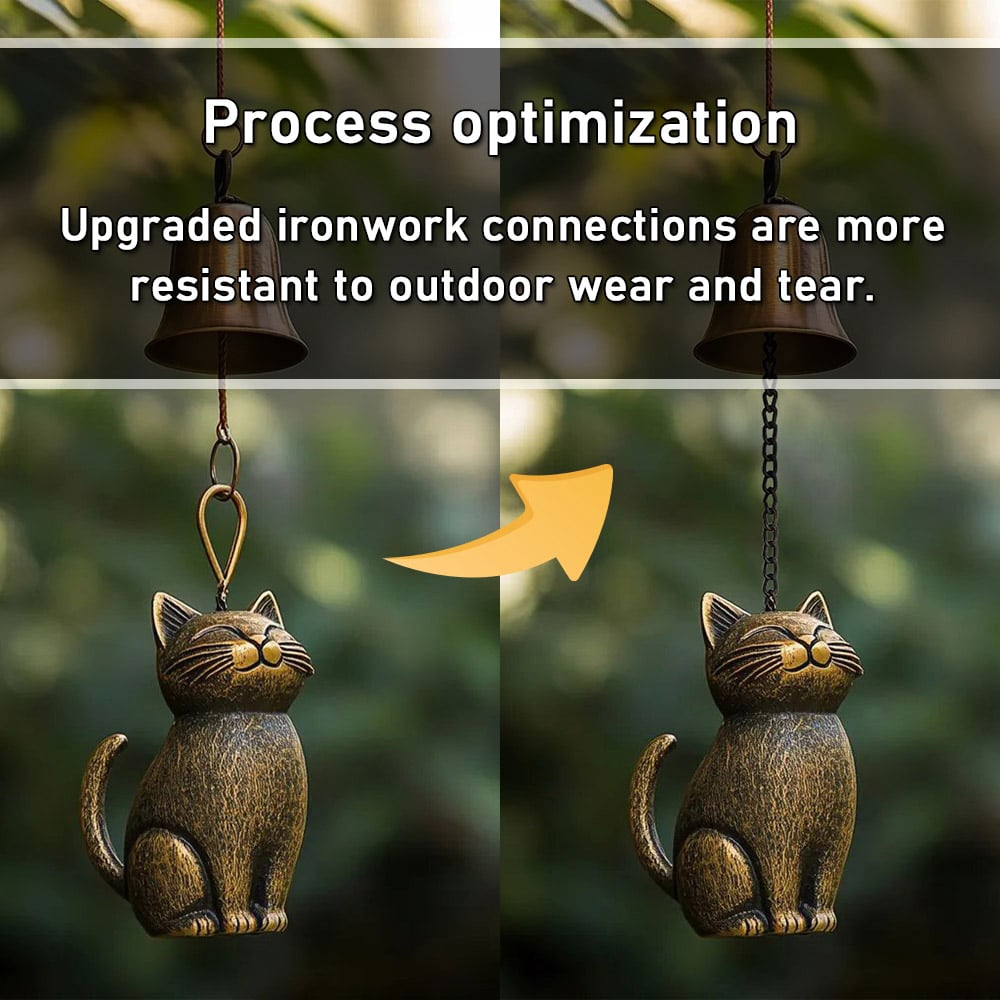 ✨LAST DAY ONLY 49% OFF🔥Handmade Retro Cat Wind Chime-tidenox