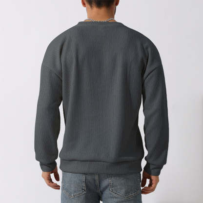 Men's Winter Sweater Loose Round Neck Thickened Sweater-tidenox