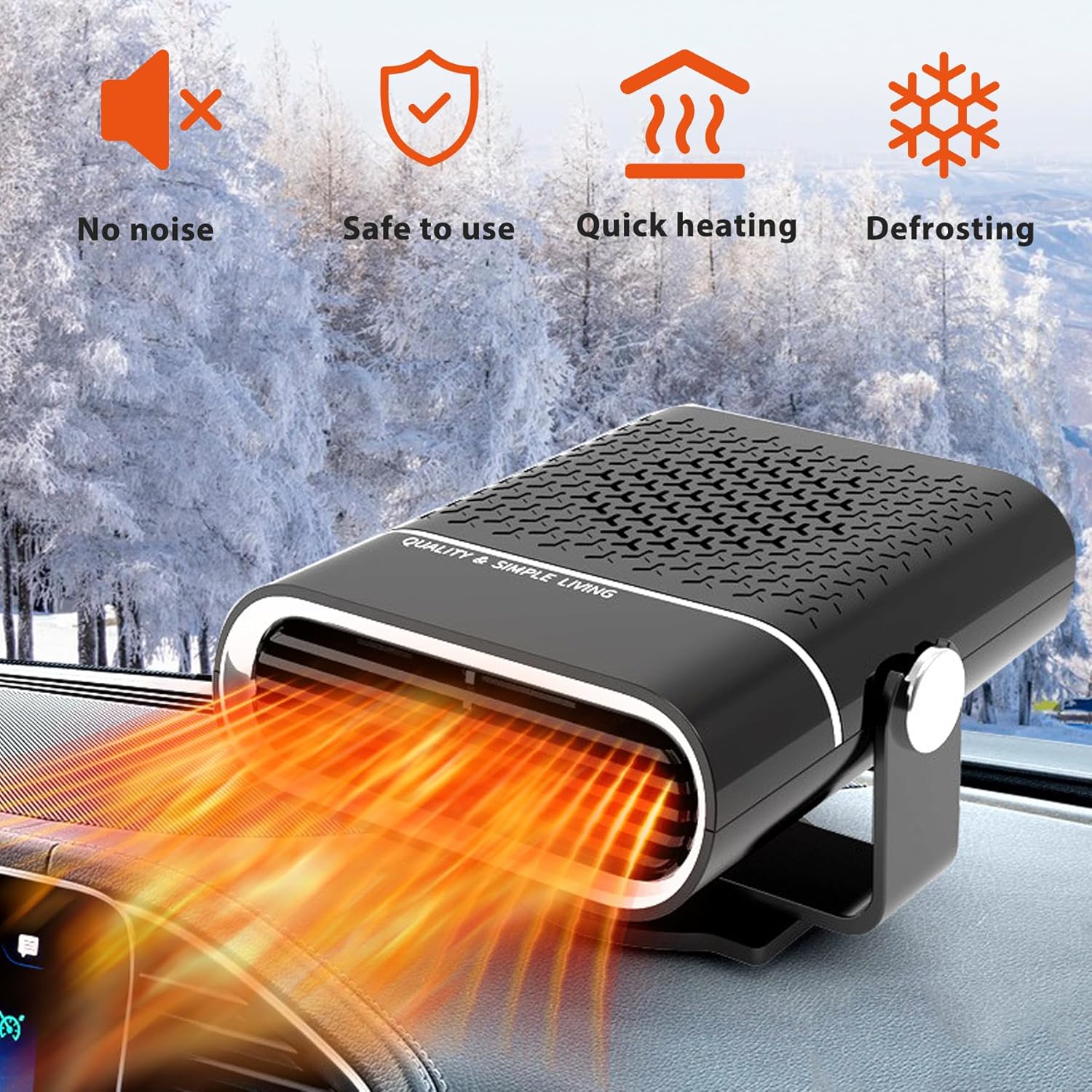 🎉Black Friday Deal Only 12.99🔥New Upgrade Portable Car Heater, 60s Fast Demisting Defroster-tidenox