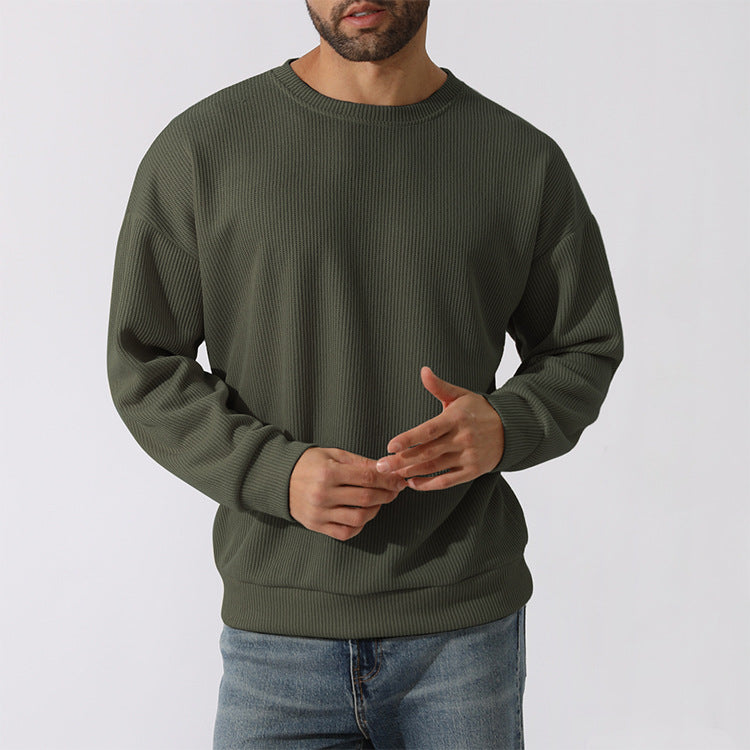 Men's Winter Sweater Loose Round Neck Thickened Sweater-tidenox