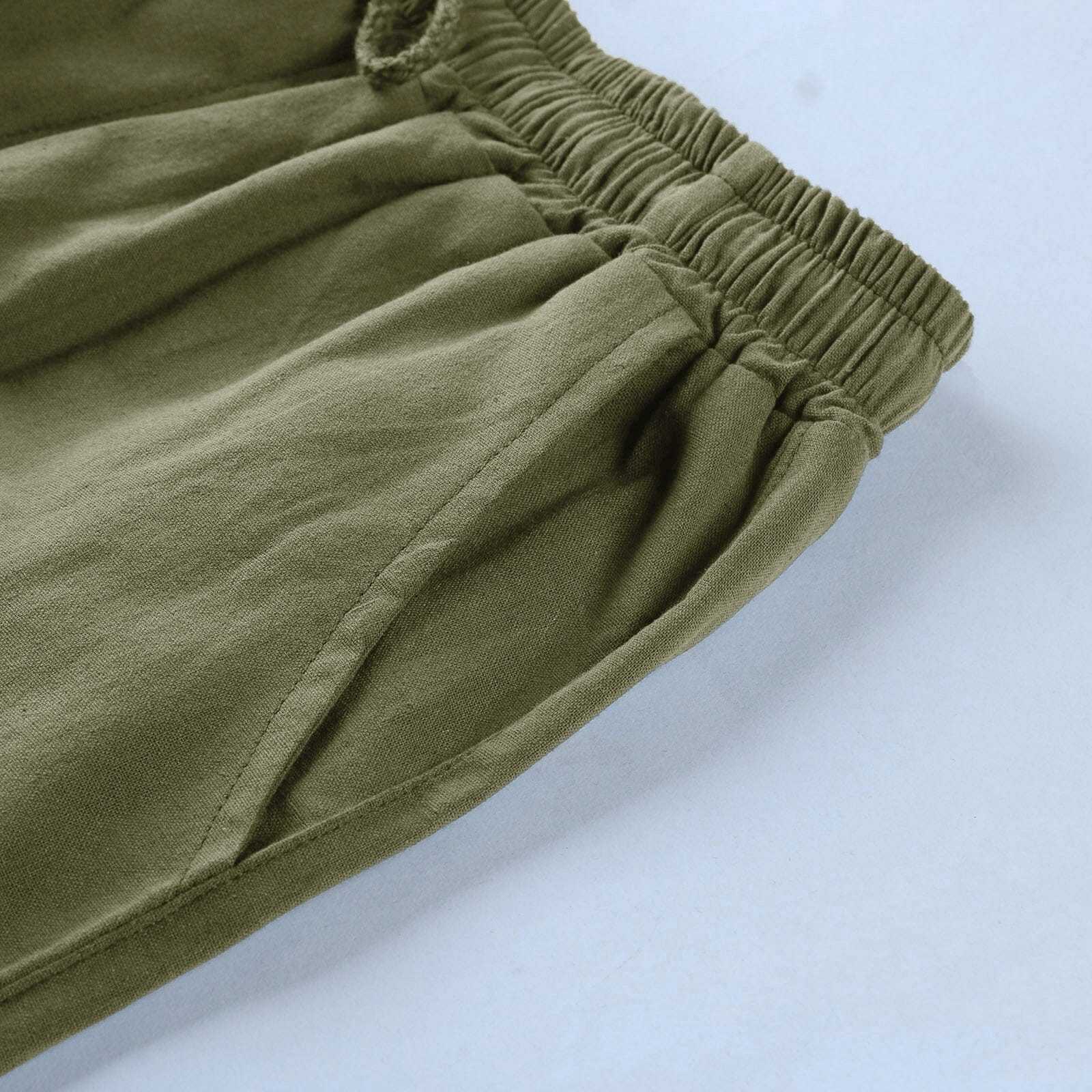 Cotton Shorts with Pockets-tidenox