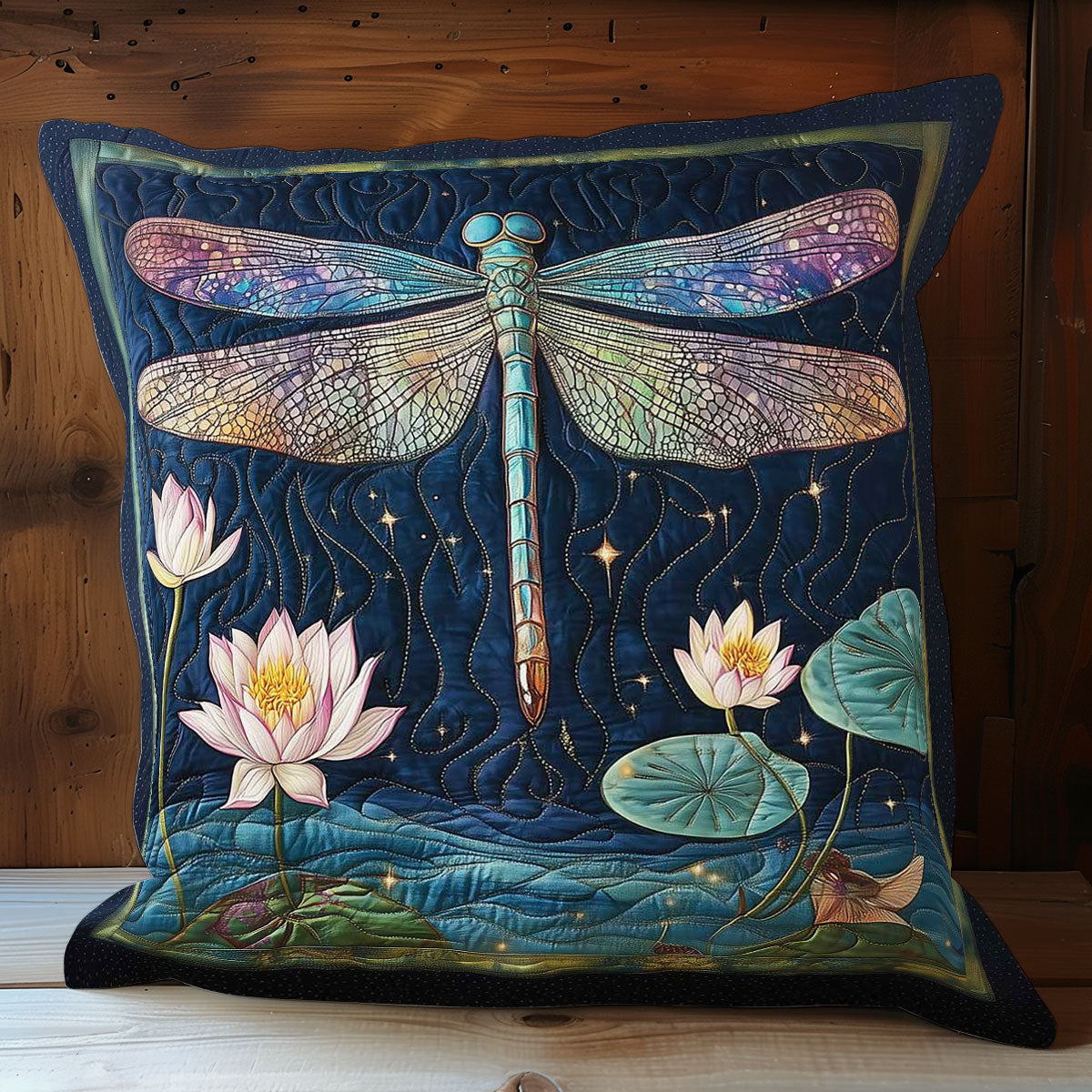 Night Lotus Dragonfly WP2802003CL Quilt Pillow Case-tidenox