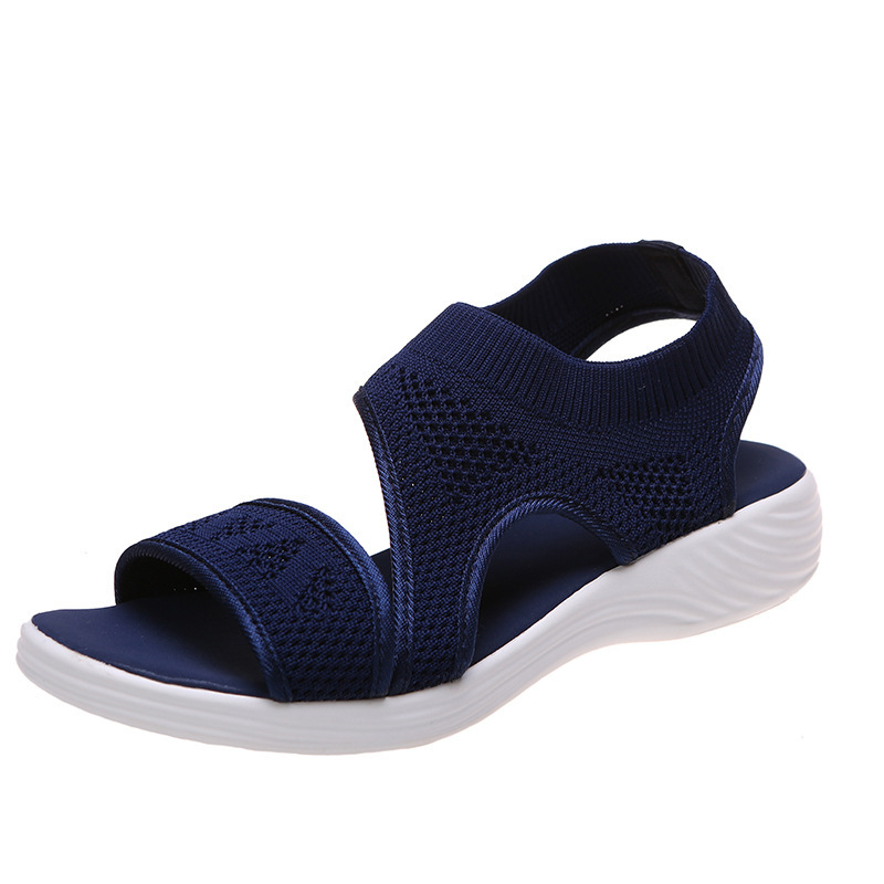 Summer New Casual Shoes Hollow Peep Toe Mesh Platform Sandals-tidenox