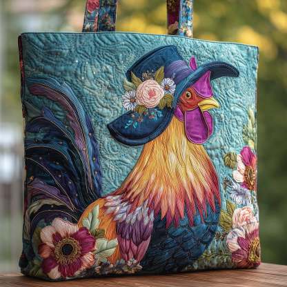 Funky Chicken Quilted Tote Bag GFTOHD8764