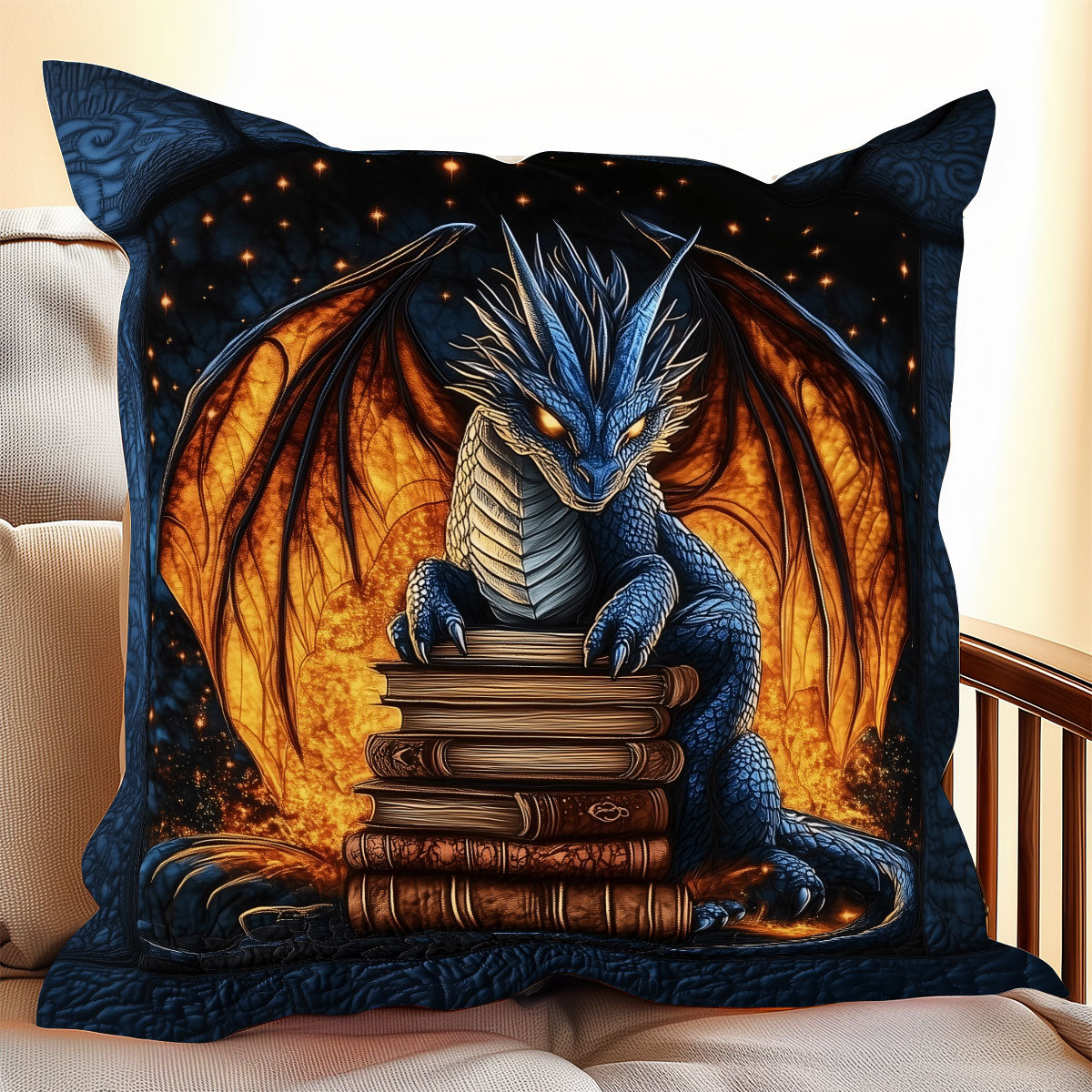 Mystic Dragon Book CW1406023CL Quilt Pillow Case-tidenox