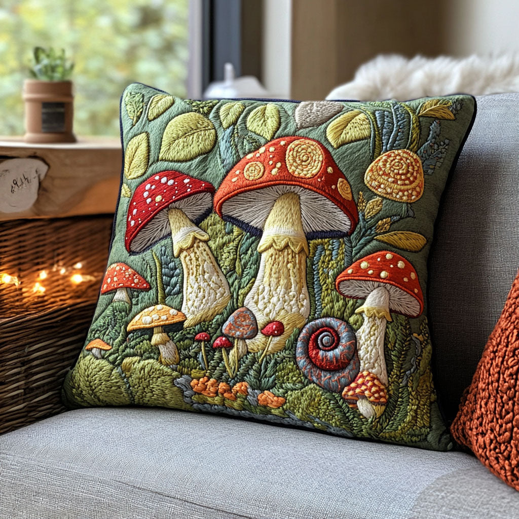 Mushroom Forest CP0805048CL Quilt Pillow Case-tidenox