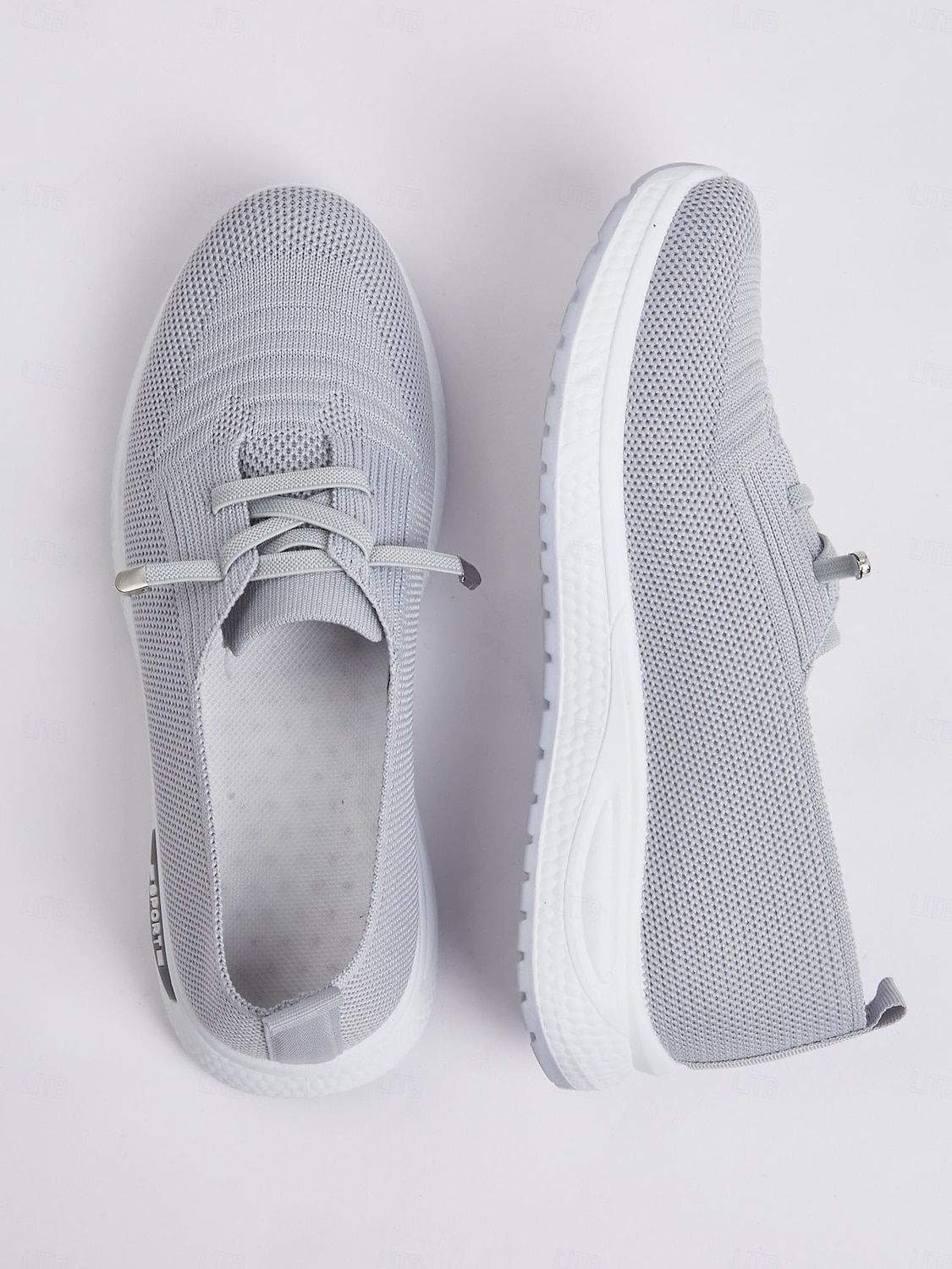 Grijze instapsneakers voor dames met luchtkussenzool – lichtgewicht en ademende schoenen voor wandelen, reizen en vrijetijdskleding 2026 - €20.99 –P3