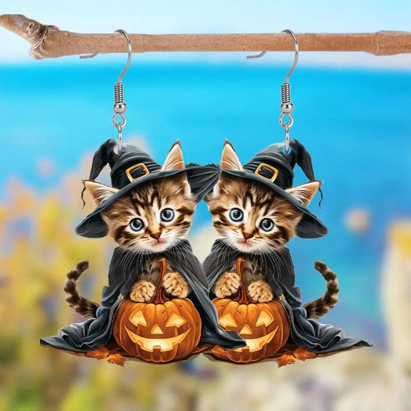 🧙‍♀️✨ Witch on Broom Earrings-tidenox