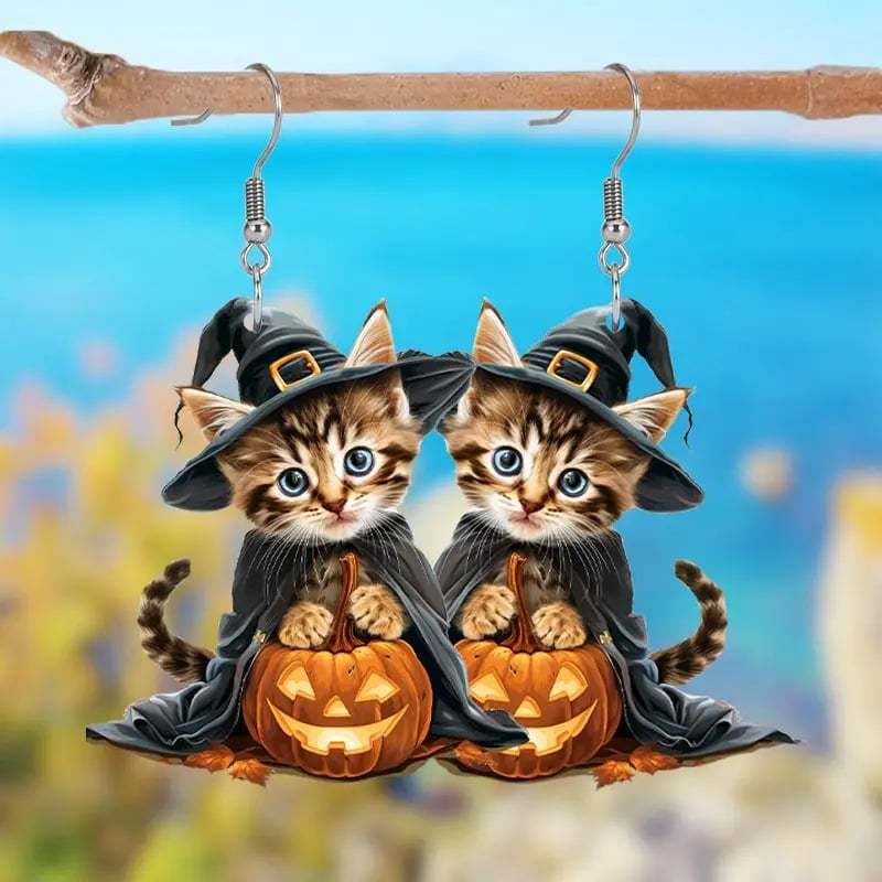 🧙‍♀️✨ Witch on Broom Earrings-tidenox