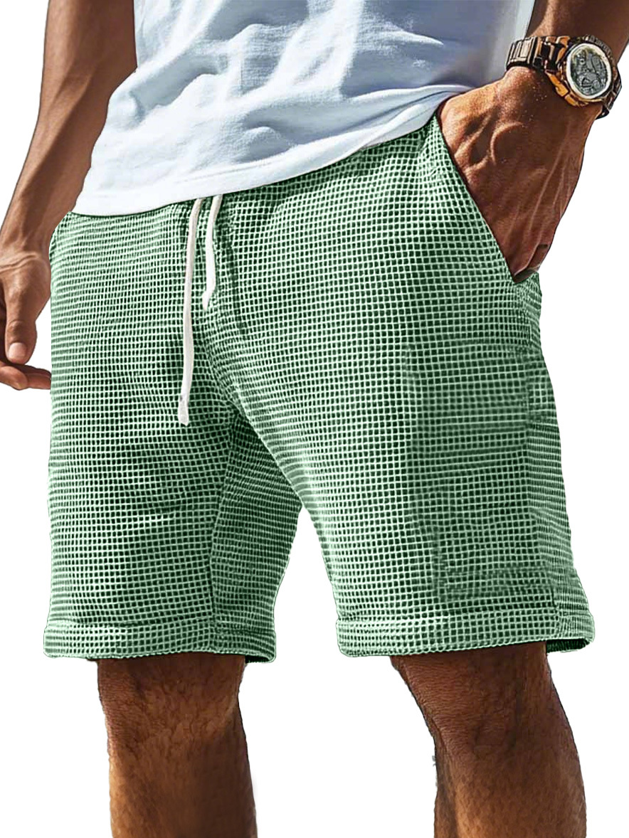 Men's Everyday Waffle Drawstring Comfort Shorts-tidenox