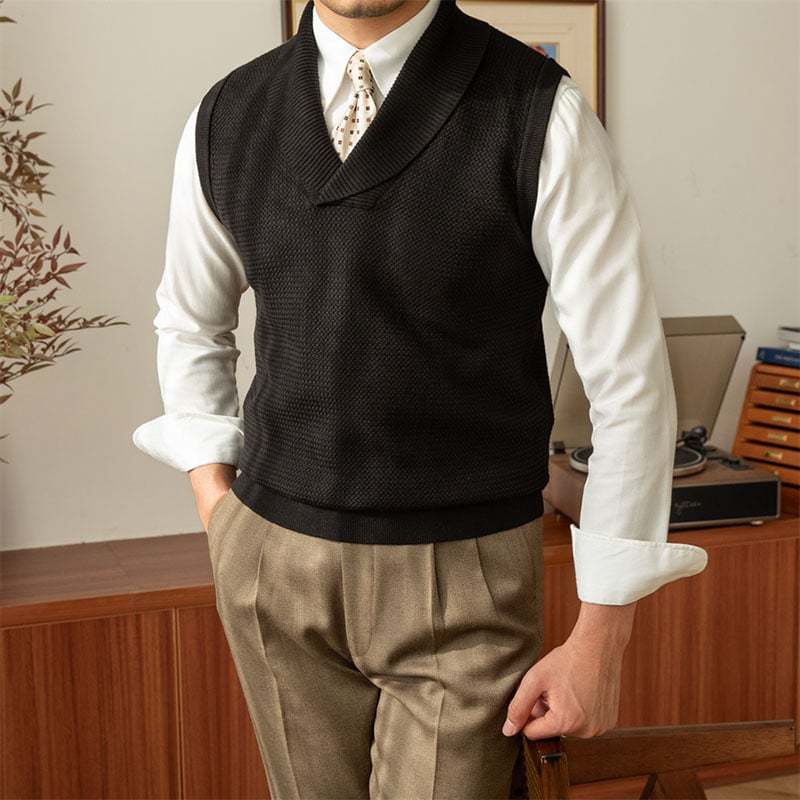 Men's Gentleman Warm Knitted Vest (Buy 2 Free Shipping)-tidenox