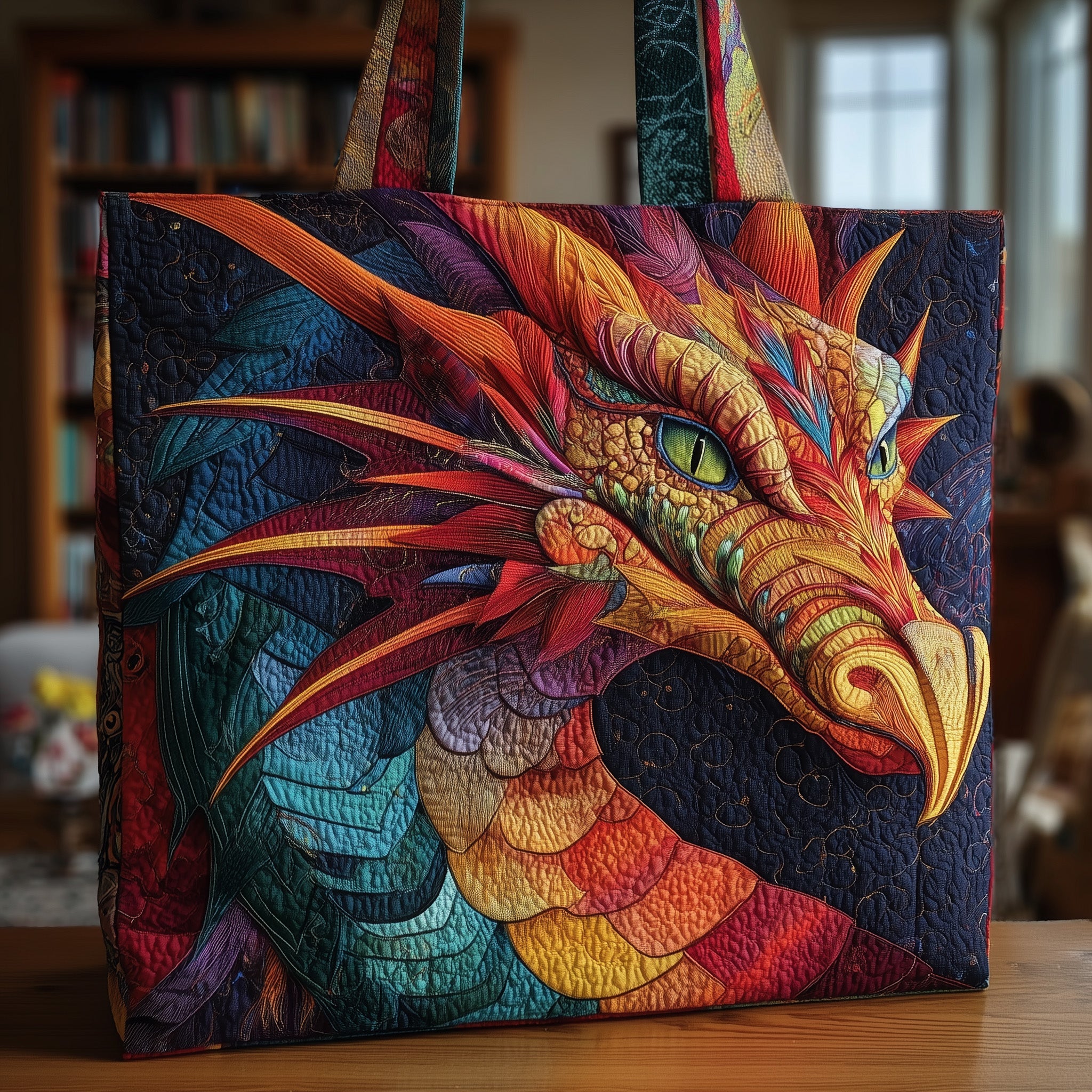 Majesty Dragon Quilted Tote Bag GFTONL5030-tidenox