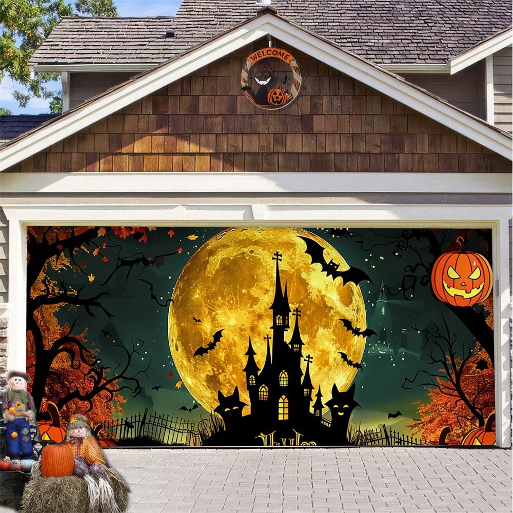 2025 Halloween Garage Door Decoration-tidenox