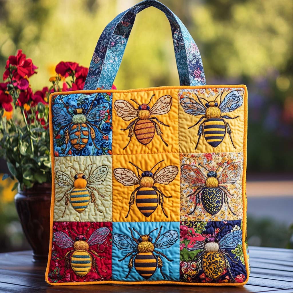 Buzz Joy Quilted Tote Bag NCU0NT8616-tidenox